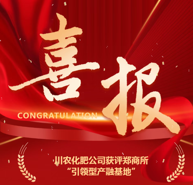 喜报！川农化肥公司连续五年获评郑商所服务实体经济产融基地合作单位